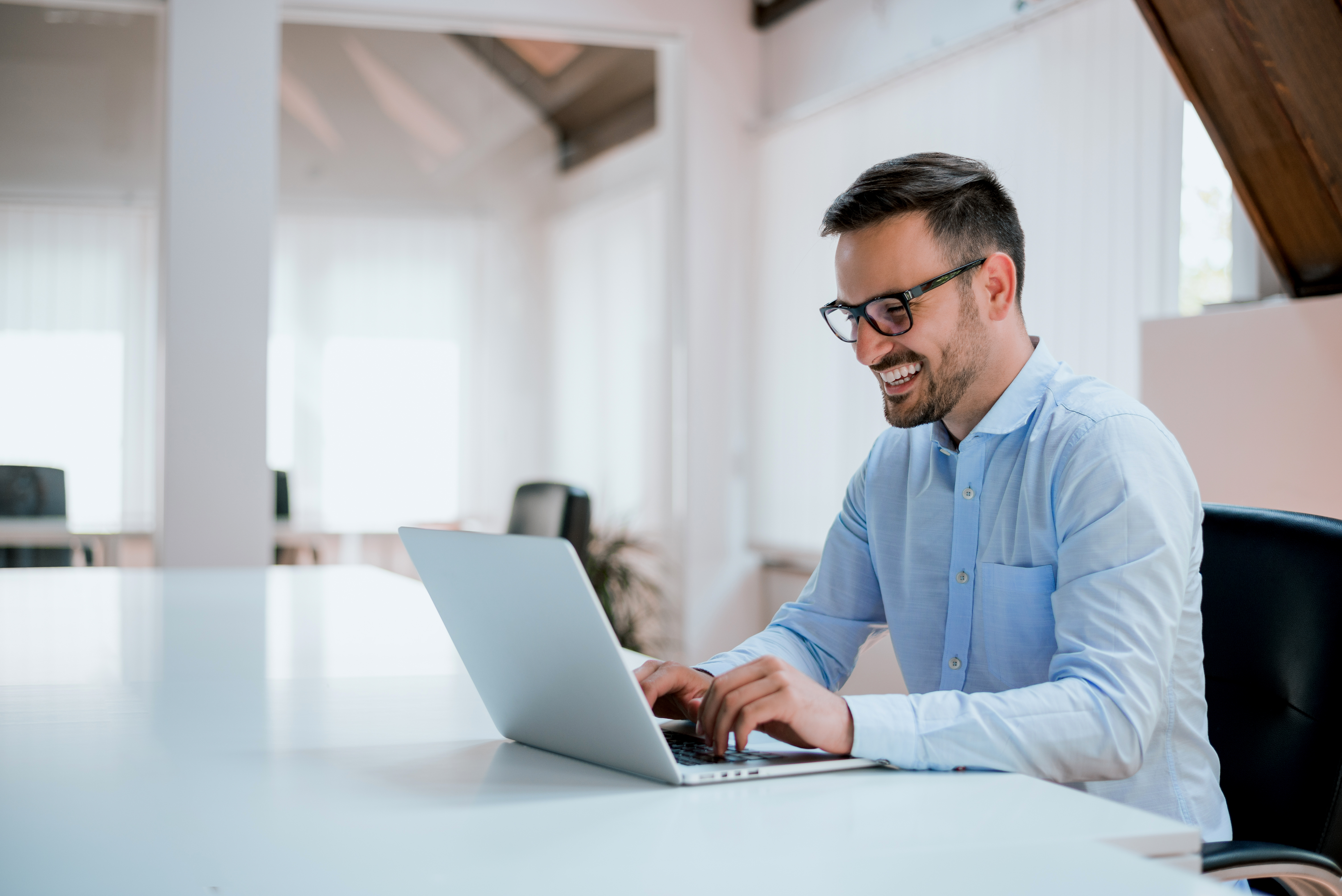Professional working in an office